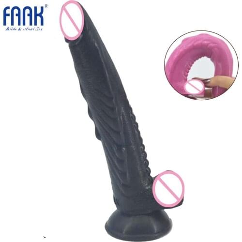 2021Rough Surface Dildo Soft Silicone Penis Long Anal Plug Realistic Suction Cup Dick Female Vagina G-spot Stimulating Adult Sex