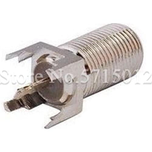 5pcs F-KE F Famale Head Straight Type Four Foot Soldering Block RF Coaxial Connector TV Antenna Signal Socket