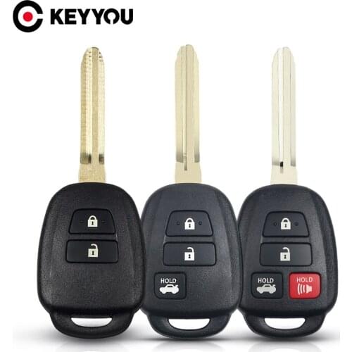For Toyota CAMRY 2012 2013 2014 2015 Corolla 2014 2015 With TOY43 Blade 2/3/4 Buttons Replacement Car Key Case Fob Housing Case