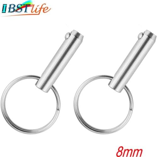 2PCS 8mm Marine Grade Quick Release Ball Pin for Boat Bimini Top Deck Hinge Marine Stainless Steel 316 Boat