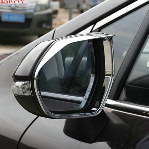 BJMYCYY 2PCS/SET Automobile rearview mirror ABS rain brow decorative frame for toyota Corolla E210 2019 2020 accessories