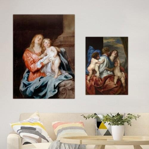 Home Decoration Print Canvas Art Wall Pictures Poster Canvas Printings Paintings British Anthony van dyck 8 Portrait