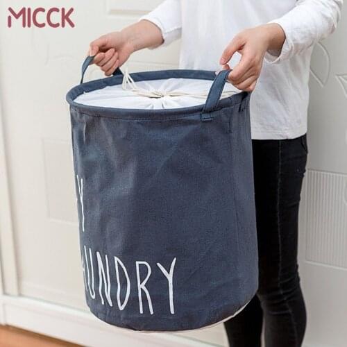 MICCK Home collapsible laundry basket child toy storage laundry bag for dirty clothes hamper organizer Large Laundry bucket