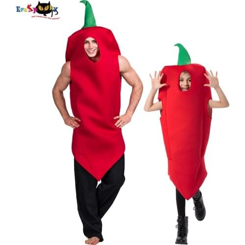 Eraspooky Adult Funny Food Chili Peper Cosplay Halloween Costume Kids Carnival Party Purim Family Outfit Christmas Fancy Dress