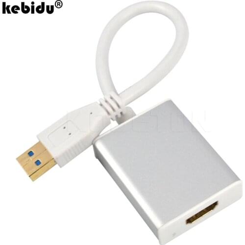 Kebidu New USB 3.0 To HDMI-compatible Graphic Adapter Converter For HDTV LCD PC Laptop Audio Video