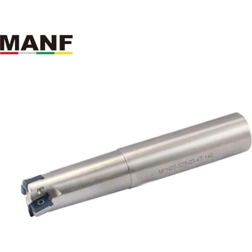 MANF High Feed End Mill Shank CNC carbide cutting tools Milling Cutter MFH Type MFH03R25D24d200L4T Cnc indexable cutting holder