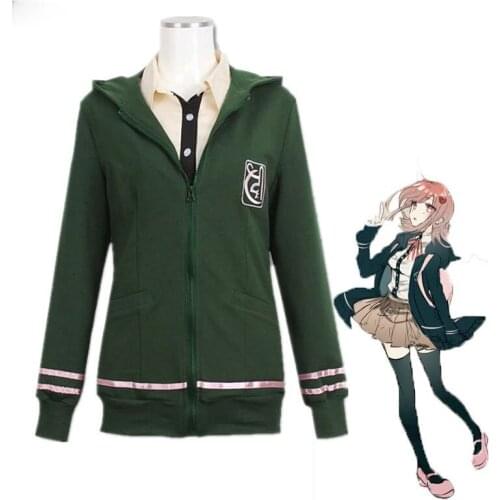 Anime Super DanganRonpa 2 Nanami ChiaKi Cosplay Costumes Coat Jackets Dangan Ronpa Shirt Skirt Wigs Women Girl Uniform Clothes