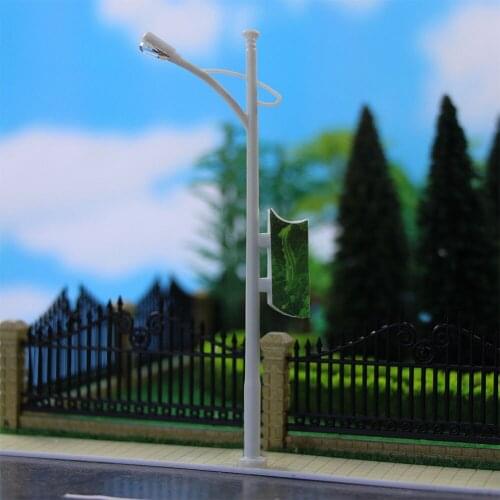 LNH26 10pcs Model Railway Advertising Lamppost lamps Street Lights HO OO TT Scale NEW 6V Warm White