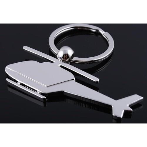 Fashion Air Plane Helicopter Key Keychain Buckle Helicopter Key Chain Small Gift for Men Visitors Bag Charm Keyring 2021