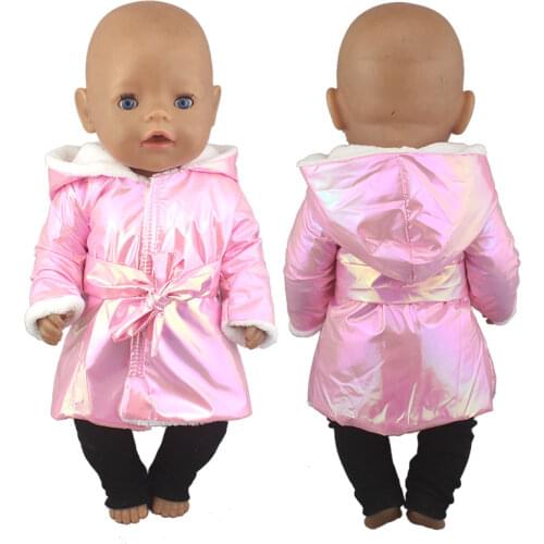 New Pink suit Fit For 17 Inch Baby Doll 43cm Born Babies Doll Clothes, Doll accessories