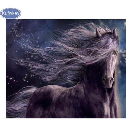 Mosaic pattern DIY diamond painting cross stitch Back horse full square diamond embroidery animal art and crafts wall stickers