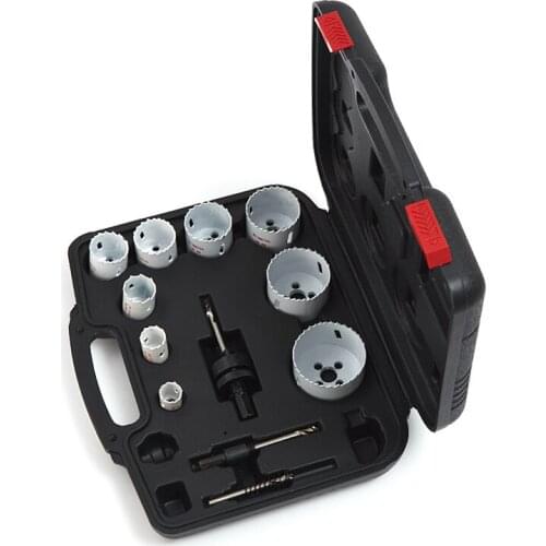 12pcs high quality Hole Saw Cutting Set Kit Drilling Tool Wood Metal stainless pipeline Cutter 19-64mm Drill Bits