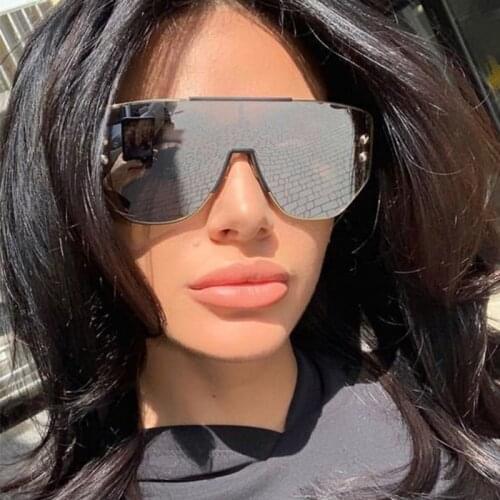 2019 New Fashion Square Sunglasses Women Oversized Unisex High Quality sun glasses women luxury shades Big Frame Glasses Female