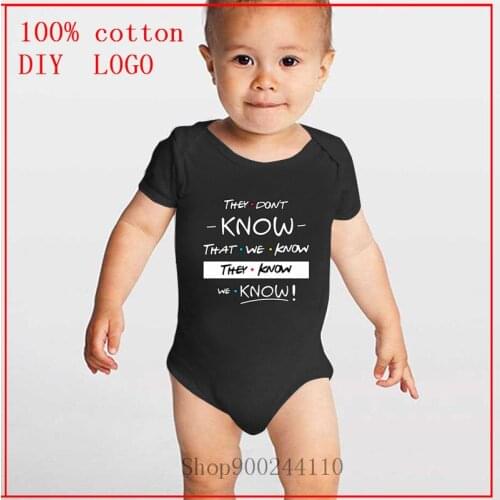Baby Girl Clothes They do not know-Friend Fashion Infant Baby Boy Clothes Short Sleeve Baby Bodysuit Roupas de bebe Clothing Set