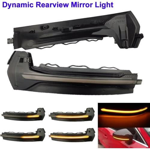 LED Turn Signal Dynamic Crystal For Audi A3 S3 RS3 8V Car Side Mirror Light Flashing Blinker Indicator 2013 2015 2017 2018 Clear