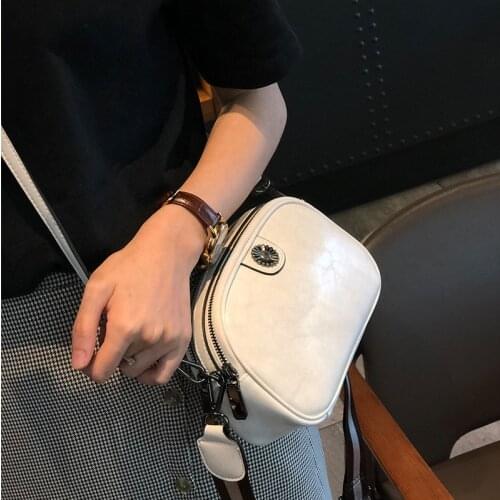 Genuine Leather Shoulder Bags Women Casual Crossbody Bag Woman Purses and Handbags Lady Versatile Smooth Surface Mini Bag