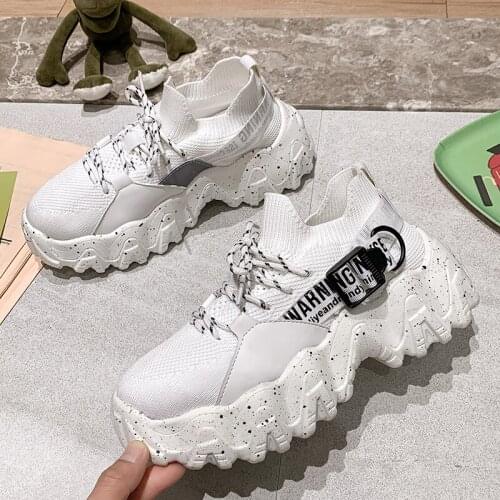 2020 New Women Chunky Sneakers Designer Dad Shoes Platform Shining Vulcanize Shoes Ladies Fashion Casual Runnning Shoes Woman