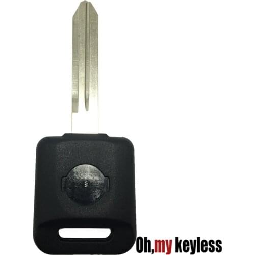 20pcs/lot transponder chip key shell for nissan entry keyless car key blank uncut key blade with logo