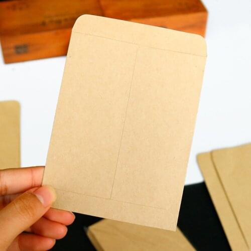 200pcs Mini Candy Cookie Bags Blank Kraft Paper Bag Wedding Party Baby Shower Decoration Packaging Bags DIY Paper Treat Bag