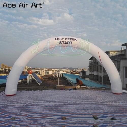 8x4m High quality led lighting sport decoration start finish line inflatable arch circus archway With buble lights