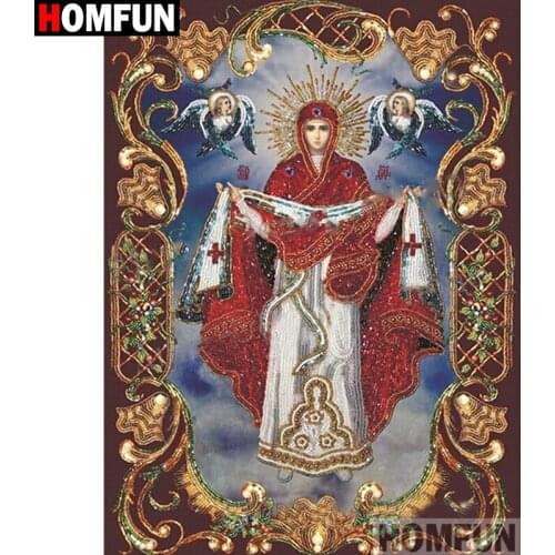 HOMFUN Full Square/Round Drill 5D DIY Diamond Painting "Religious figure" Embroidery Cross Stitch 5D Home Decor A07768