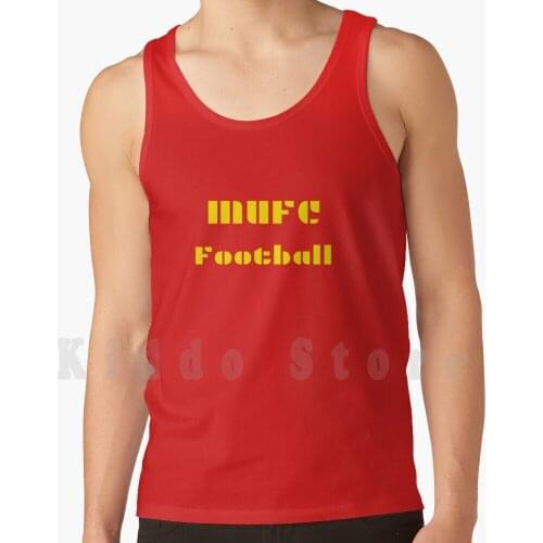 Football Design Tank Tops Vest 100% Cotton Football Futsal Red Army Vardy Pogba Stadion