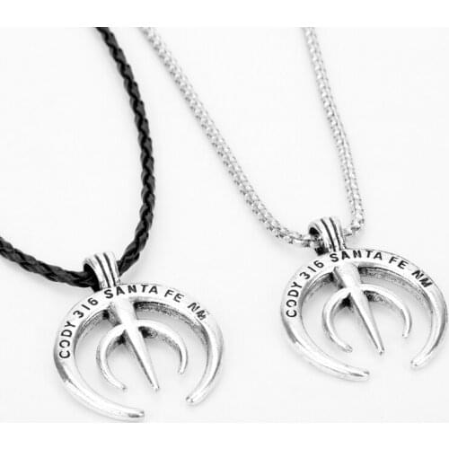 Dongsheng Cody 316 Santa Anchor Pendant Necklace Stainless Steel Vintage Fish Fork Hip Hop Jewelry for Women Men-30