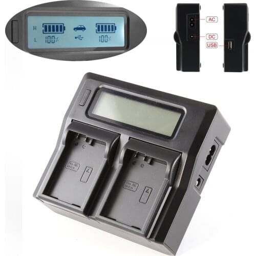 LCD Dual Battery Charger LP-E8 For Canon 550D 600D 650D 700D T5i T4i X6i X5