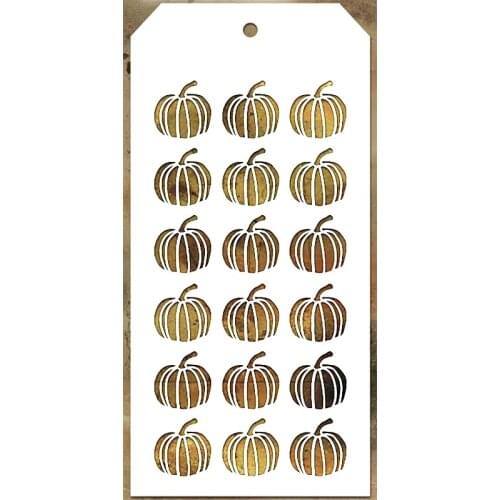 2021 New Label Tag Plastic Stencil For Craft Making Pumpkin Pattern Scrapbooking Background Greeting Card No Metal Cutting Dies