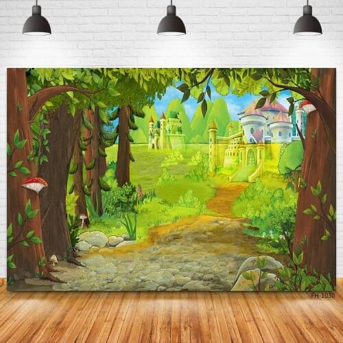 Dreamy Castle Backdrop Wonderland Forest Jungle Photography Background For Photo Studio Fairy Princess Girl Photophone Photocall
