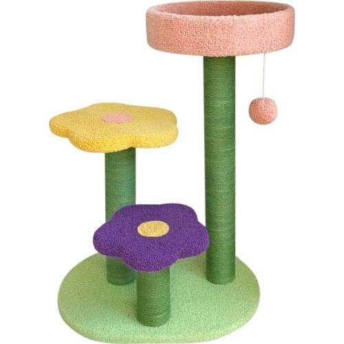 Mushroom Pet Cats Toys Nest Flower Cat Climbing Frame High Grade Multi-Layer Large Cat Scratching Post