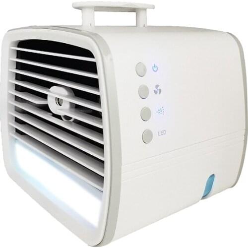 Air Conditioner Mini Fan Portable Air Conditioner for Room Home Air Cooling Desktop Spray Humidifier with Night Light