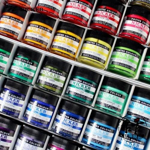 NICKER Gouache Paint 40ml Single Bottle Opaque Watercolor Hayao Miyazaki Ghibli 36 colors Watervcolor Paint