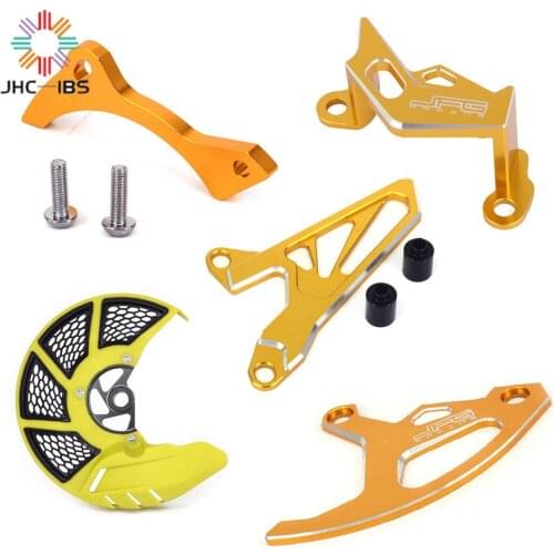 For SUZUKI RMZ450 05-17 Motorcycle CNC Front Sprocket Cover Rear Brake Disc Caliper Rotor Brake Disc Roto Machined Case Saver