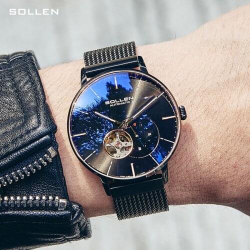Mens Mechanical Watch Fashion Automatic Hollow Trend Cool Mechanical Watch Mens Gifts