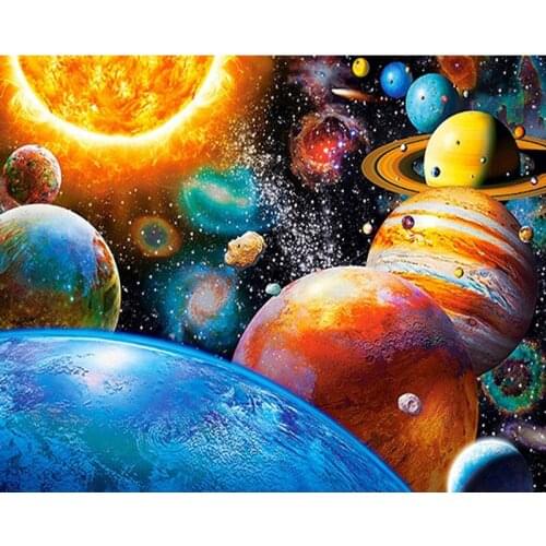 DIY Painting By Numbers Universe Space Kit Coloring By Numbers 40x50cm Wall Art Picture Acrylic Canvas Paintings Home Decoration