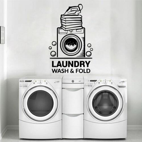 New Design laundry room wash Vinyl Self Adhesive Wallpaper For Kids Rooms Wall Art MURAL Drop Shipping