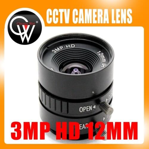 3MP HD 4mm/6mm/8mm/12mm/16mm lens Manual 1/2 Iris Cs Mount Industrial lens CCTV Camera Lens for HD Camera ip camera