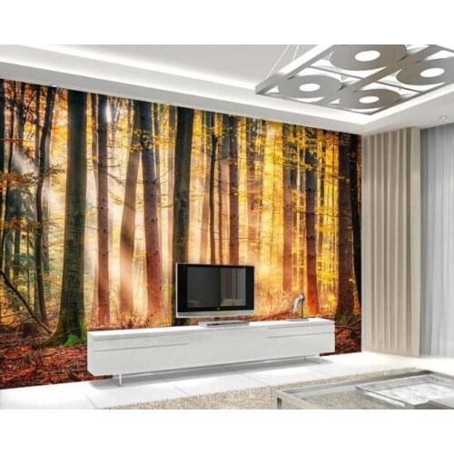 Custom natural scenery wallpaper,Sunshine Forest,3D photo mural for living room bedroom restaurant wall PVC wallpaper landscape