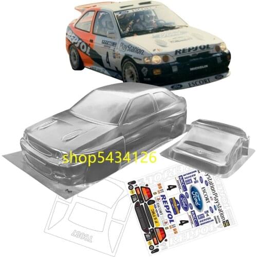 Clear PC Body With Stickers For 1/10 Ford Escort Rc Rally Car Toys Rc Car Shell 190mm