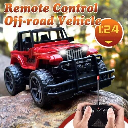 RC Car 4WD Climbing Car Bigfoot Car Electric Remote Control Double Motors Model Off-Road Vehicle Jeep Track Toy