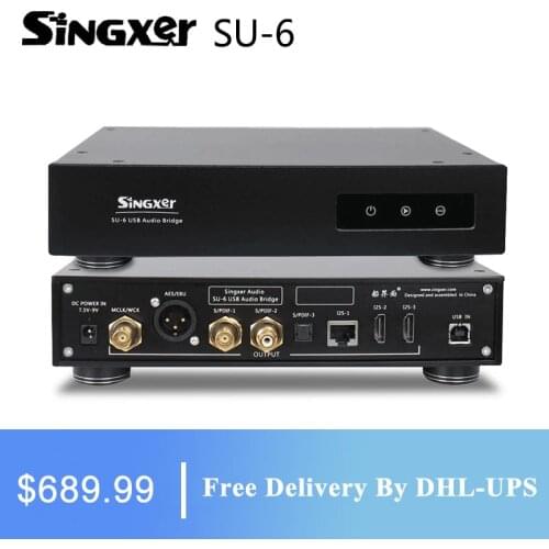 Singxer SU-6 Audio Interface XMOS XU208 CPLD Femtosecond Clock USB Digital Interface SU6
