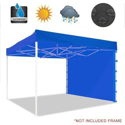 Outdoor Folding Tent Cloth Side Wall Rainproof Waterproof Tent Garden Shade Shelter Side Wall Without Canopy Top&Frame