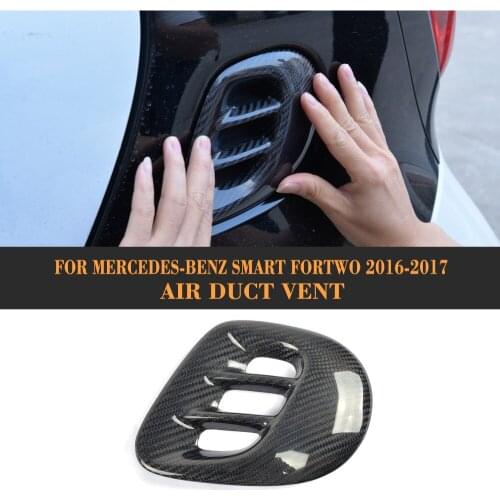 Carbon Fiber Air Duct Vent Fender Trims for Mercedes Benz Smart Fortwo Coupe 2 Door 2016 2017 1piece
