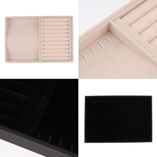 Jewelry Tray Showcase Display Organizer for Ring Earrings Necklace Bracelet Holder, Shop Home Decoration