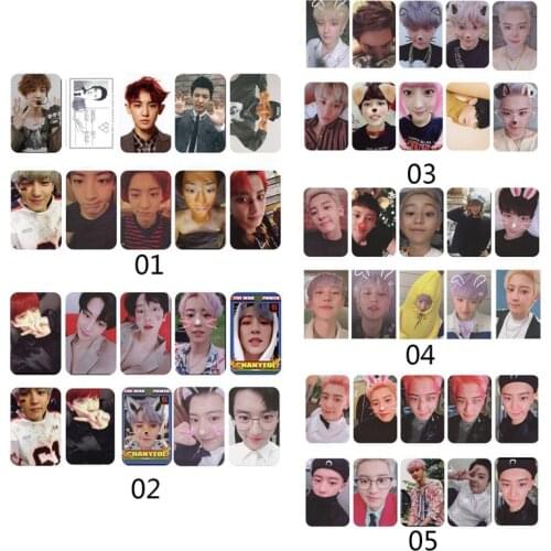 10Pcs/Set Kpop EXO Park Chanyeol LOMO Card Self Made Postcard Photo Card For Fans Collection