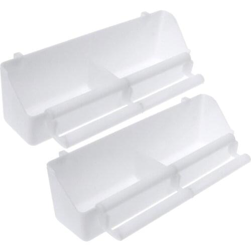 2Pcs/set Bird Feeder Parrot Food Water Bowl Pigeons Stand Cage Feeding Tools