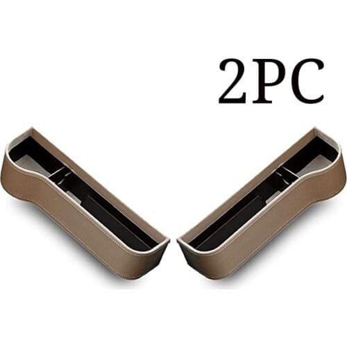 2PC Universal Auto Car Seat Crevice Plastic Storage Box Multifunctional Cup Phone Holder Organizer Reserved design Accessories