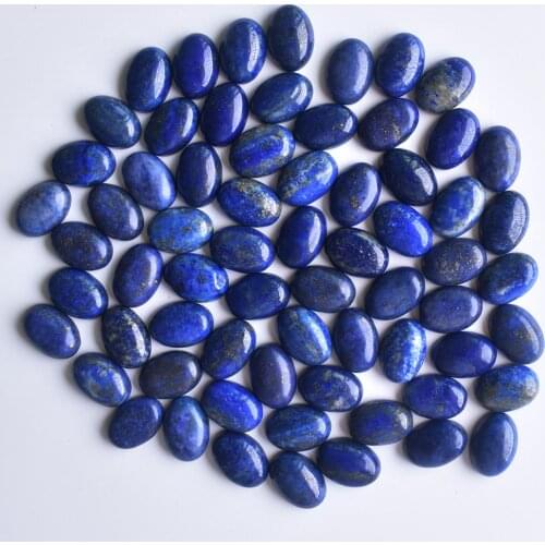 2020 Fashion natural lapis Lazuli Oval CAB CABOCHON beads for jewelry making 10x14mm wholesale 50pcs/lot free shipping