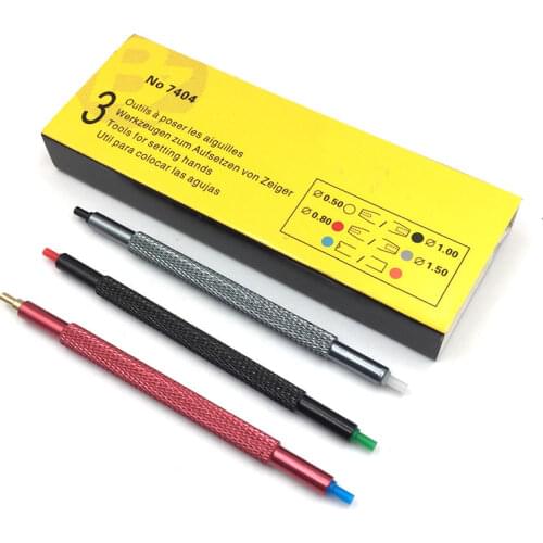 3PCS Watch Hands Pressers Pusher 7404 Double Head Fitting Accessories Kit For Wristwatch Repair Watchmaker Tools